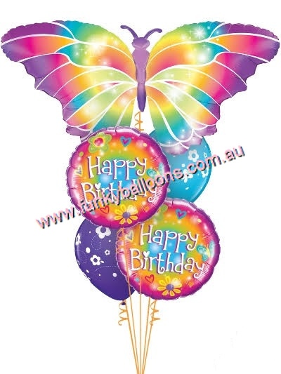 (image for) Birthday Butterfly Bright Bouquet - Click Image to Close