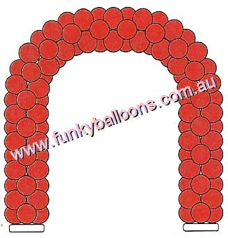 (image for) Full Curved Balloon Arch (30cm) (Float Time 1 Week)