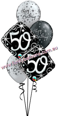 (image for) 50th Elegant Sparkles + Swirls Bouquet - Click Image to Close