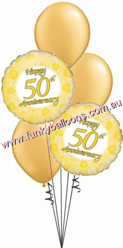 (image for) Golden 50th Anniversary Bouquet - Click Image to Close