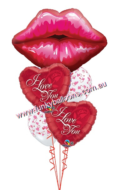 (image for) Big Kiss Lovey Lips Bouquet - Click Image to Close