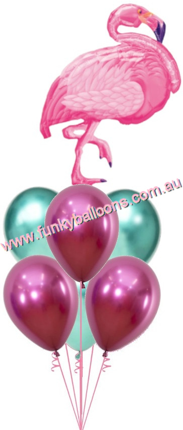 (image for) Pink Flamingo Balloon Bouquet