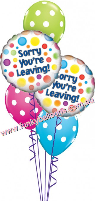 Sorry You're Leaving Colourful Dots Bouquet